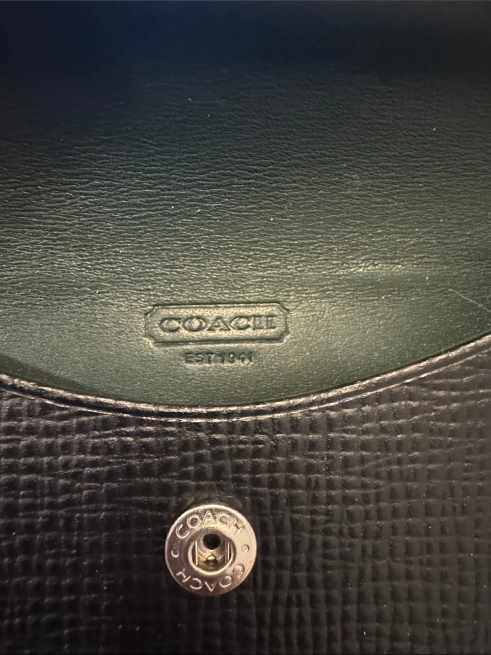 COACH Black Leather Business/Credit Card Holder